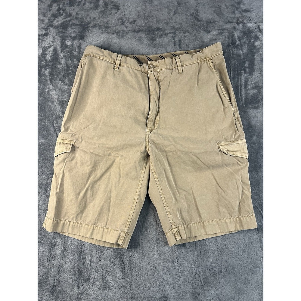 Daniel Cremieux Mens Cargo Shorts Size 32 Tan Cotton Khaki Outdoor Casual